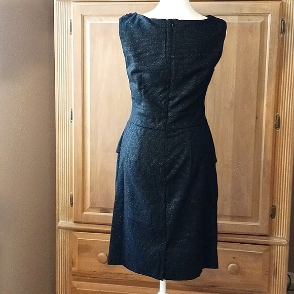 🍷 Connected Apparel Jeweled Black & Silver Cocktail Dress Size 6 - Picture 7 of 10